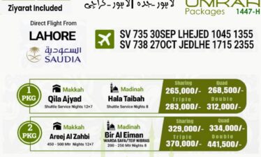 Best 28-Day Umrah Package from Lahore – Pakistan
