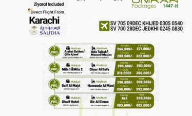 20, 21 Days Best Cheapest Umrah Packages from Karachi Pakistan in 2025 2026