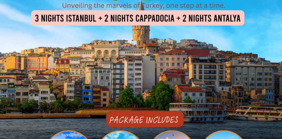 Discover Turkey in 7 nights: Istanbul, Cappadocia & Antalya. Fly from Pakistan, stay in great hotels, guided tours included—book your 2025 escape now!