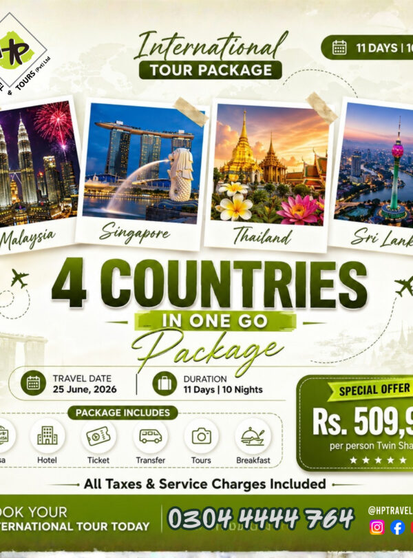 4-in-1 INTERNATIONAL GROUP TOUR Thailand 🇹🇭 | Malaysia 🇲🇾 | Singapore 🇸🇬 | Sri Lanka 🇱🇰 4 Countries in one Visit - Last Date to Register: Closing Soon